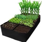 Longzhuo Bolsas de cultivo para camas vegetales,Bolsas de siembra de tela no tejida,Bolsa de cultivo rectangular con 8 rejillas divididas,Bolsa de cultivo para patatas Tomates