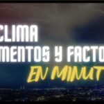 Cartel sobre el clima con relámpagos y paisaje urbano nocturno, ¡Descubre todo sobre si se puede plantar en Zaragoza!