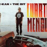 Dos personas de pie sobre coches destrozados frente a un mural con la frase ¿Qué se puede plantar en cuarto menguante?: Guía completa y detallada