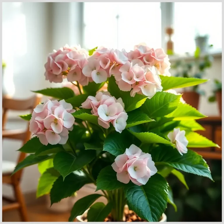 Hortensia en maceta interior