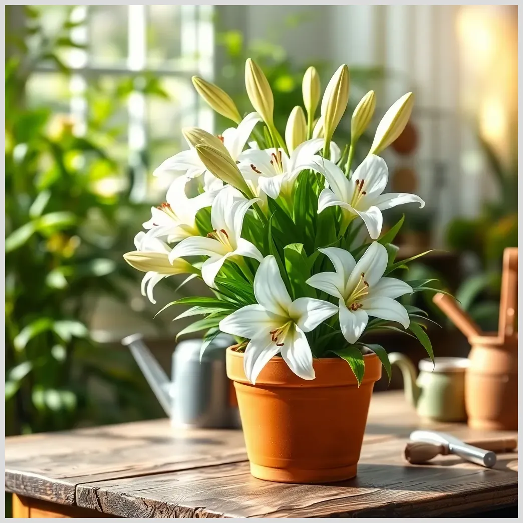 Plantas cuidados azucenas en maceta