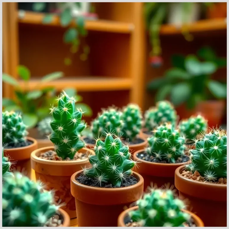 Mini cactus en maceta blanca