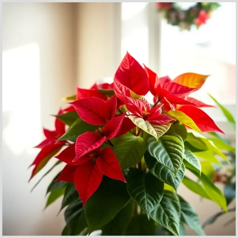 Flor de Pascua en interior