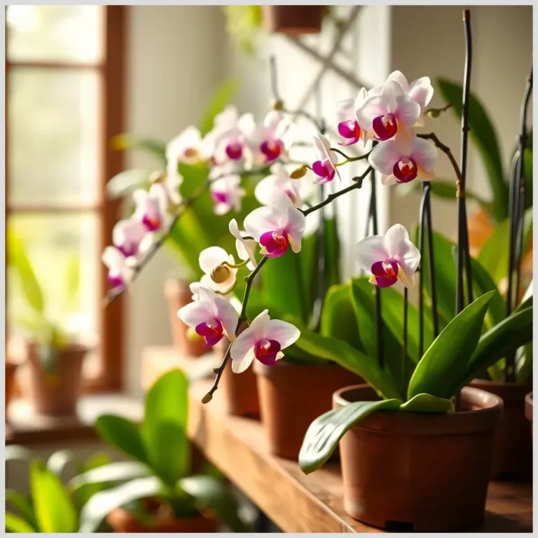 Orquídea en maceta transparente