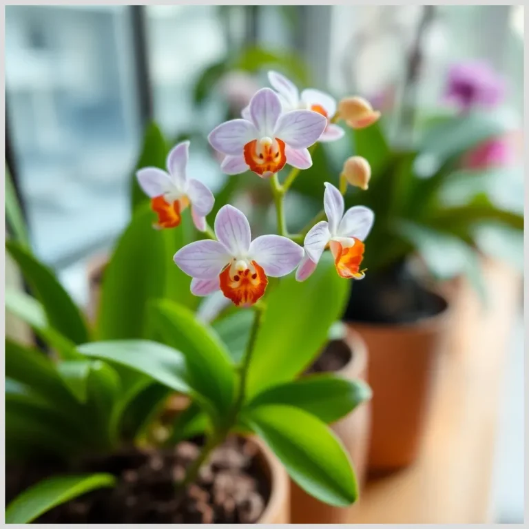 Orquídea miniatura en maceta