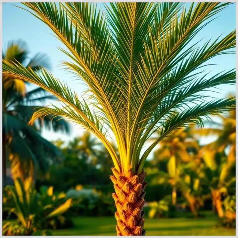 Palmera verde en maceta