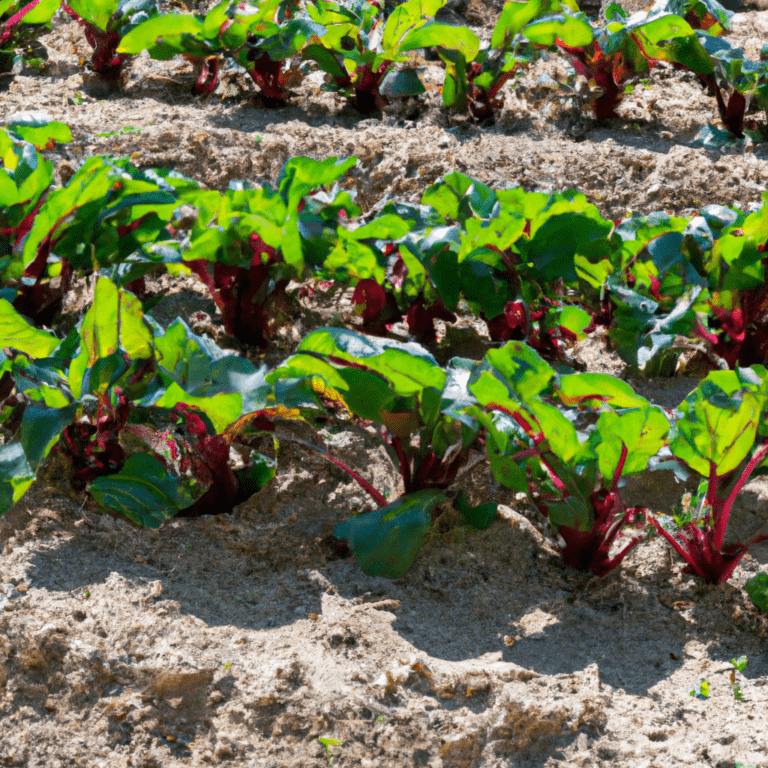 cultivo de remolacha en huerto
