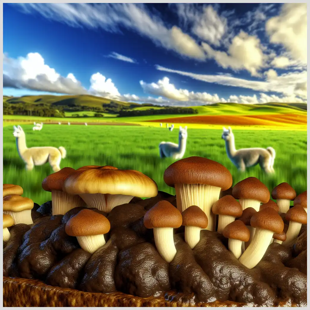 Cultivo de setas en alpacas