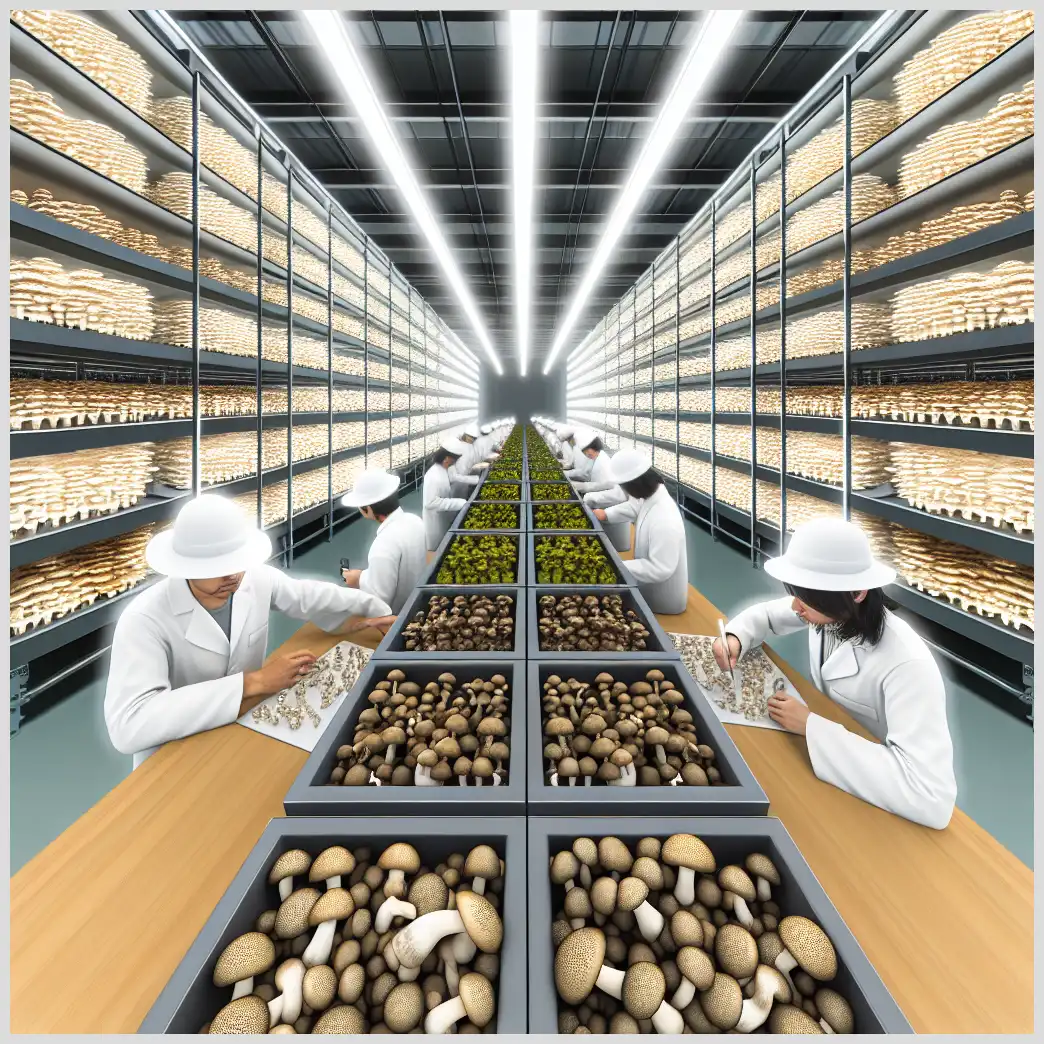 Cultivo de setas industrial