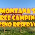 Cartel de camping en un paisaje de pradera con letras amarillas sobreimpresas; Descubre cómo cultivar fresnos de montaña en tu jardín ¡Gran guía!