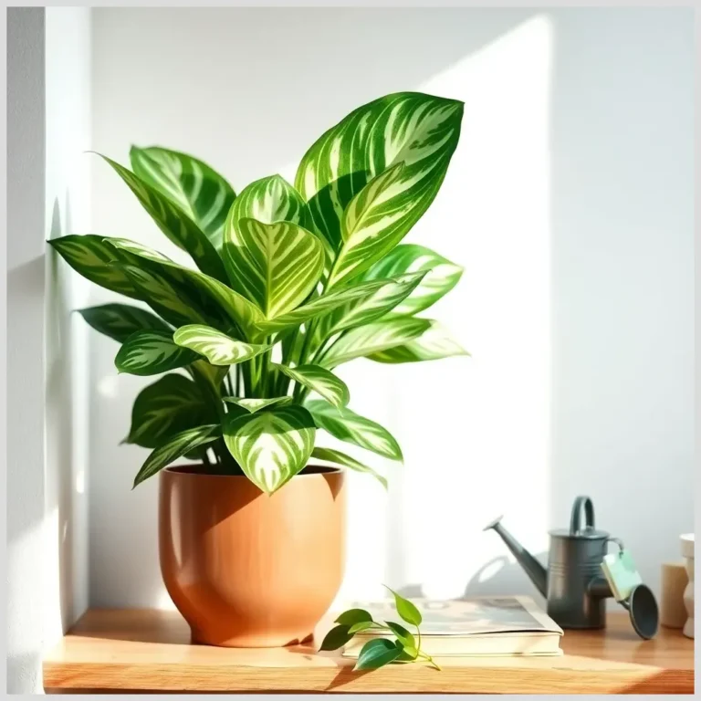 Planta Dieffenbachia verde interior