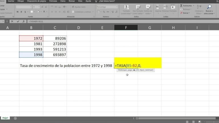 tasa crecimiento